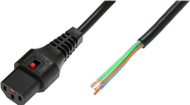 Kabllo energjie Digitus IEC LOCK, 3 x 1mm2, 2 m, e zezë