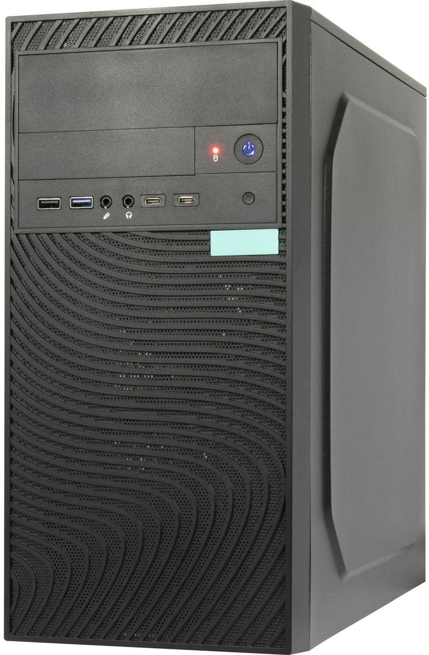 Куќиште за компјутер Inter-Tech IT-6516 Ripple, tower MicroATX, USB-C 3.2 Gen2, црно