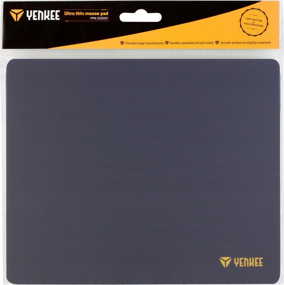 Mousepad Yenkee YPM 2000GY, 220x180 mm, 0.3 mm, gri