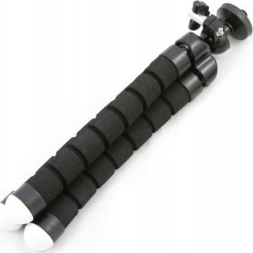 Tripod fleksibël Xrec, lartësi 18 cm, për kamera dhe kamkorder, i zi