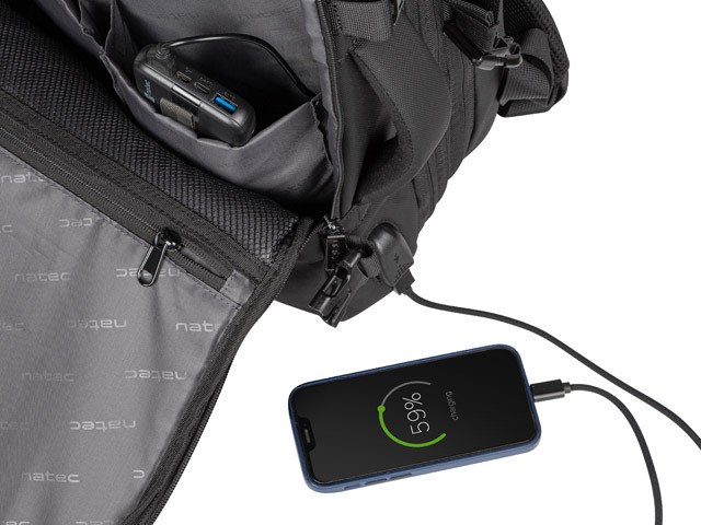 Çantë shpine për laptop Natec CAMEL PRO, 17.3", e zezë