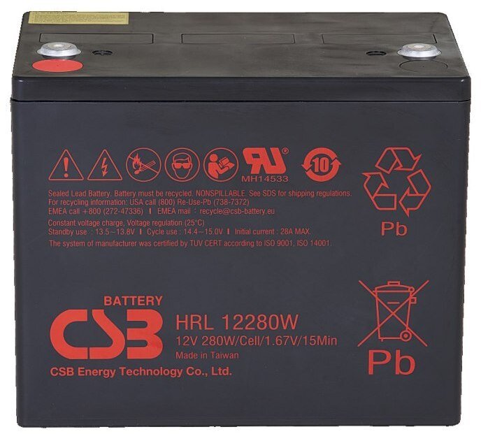 Bateri UPS CSB HRL1225W, 12V, 6Ah, e zezë