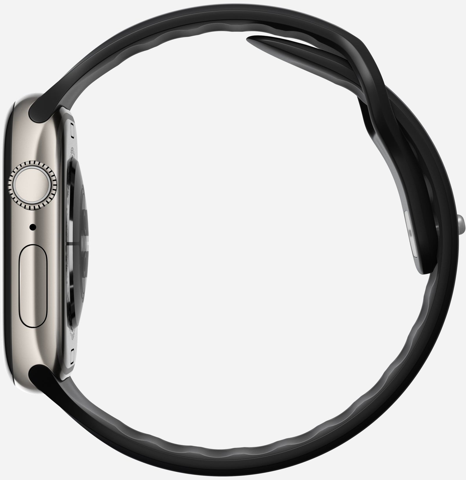 Rrip për Apple Watch Nomad Tempo Band 46mm, 20mm, FKM pa PFAS, i zi