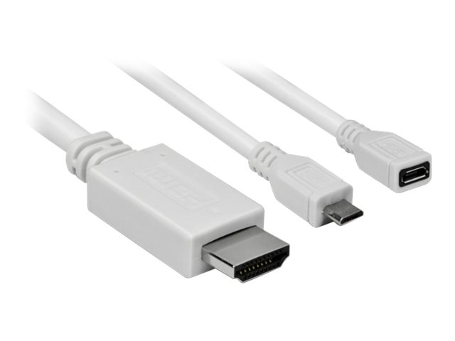 Adapter MHL HDMI MicroUSB JOUJYE AVC 129, 1.5m, e bardhë