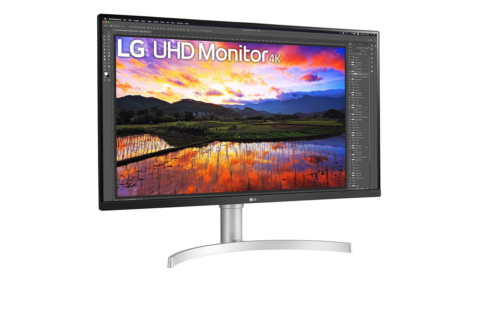 Monitor LG 32UN650P, 31.5", 4K UHD IPS, i bardhë