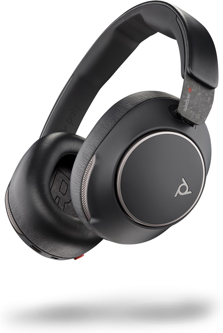 Kufje Poly Voyager Surround 80 UC, Bluetooth, Boomless, të zeza