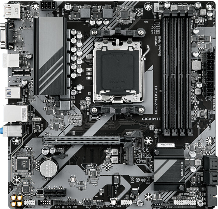 Матична плоча GIGABYTE A620M DS3H, AM5, mATX