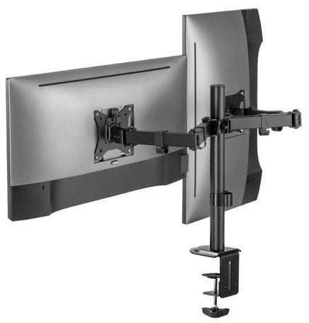 Krah monitori i dyfishtë Superior Motion Supspc002, 17–32", çelik, i zi