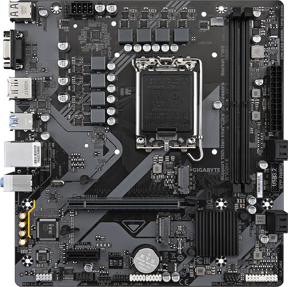 Pllakë amë Gigabyte B760M E, DDR5, Micro ATX, 1 GbE LAN