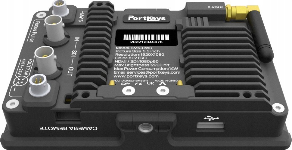 Monitor për kamera Portkeys BM5 III WR, 5.5", WCG, 2200 nits