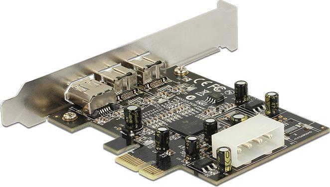 Kartë kontrolluese Delock 89153 PCIe x1, 2x FireWire 800, 1x FireWire 400