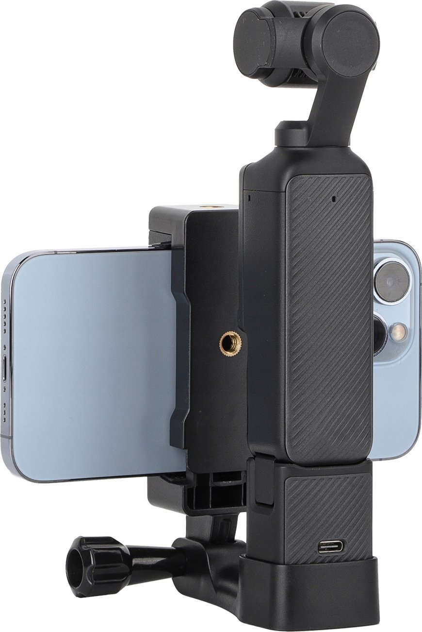 Adapter dore Sunnylife ZJ747 për DJI Osmo Pocket 3, për smartphone, plastikë rezistente, i zi