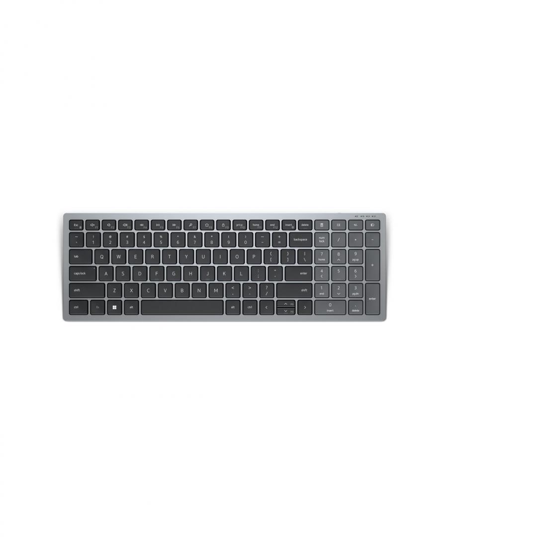 Tastierë wireless Dell KB740, Bluetooth 5.0, 2.4 GHz, e zezë