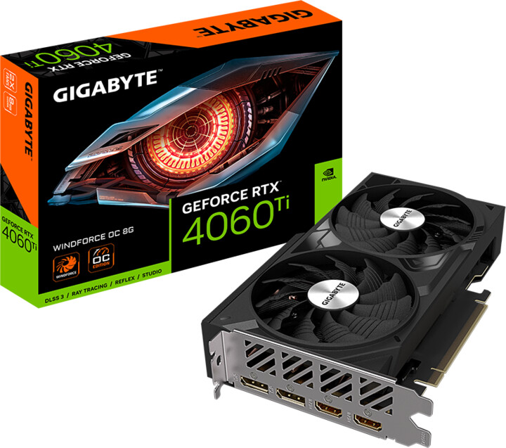 Kartelë grafike Gigabyte GeForce RTX 4060 Ti Windforce OC 8GB GDDR6