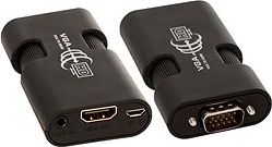 Përshtatës PremiumCord HDMI - D-Sub (VGA) + Jack 3.5 mm, i zi