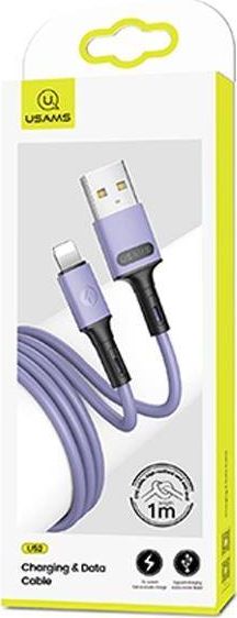 Kabllo USB Usams USB-A - Lightning (69866-uu), 1 m, vjollcë