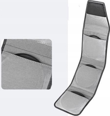 Etui për filtra fotografikë K&amp;F Concept KF13.139, deri 3 filtra, 37mm deri 62mm, e zezë