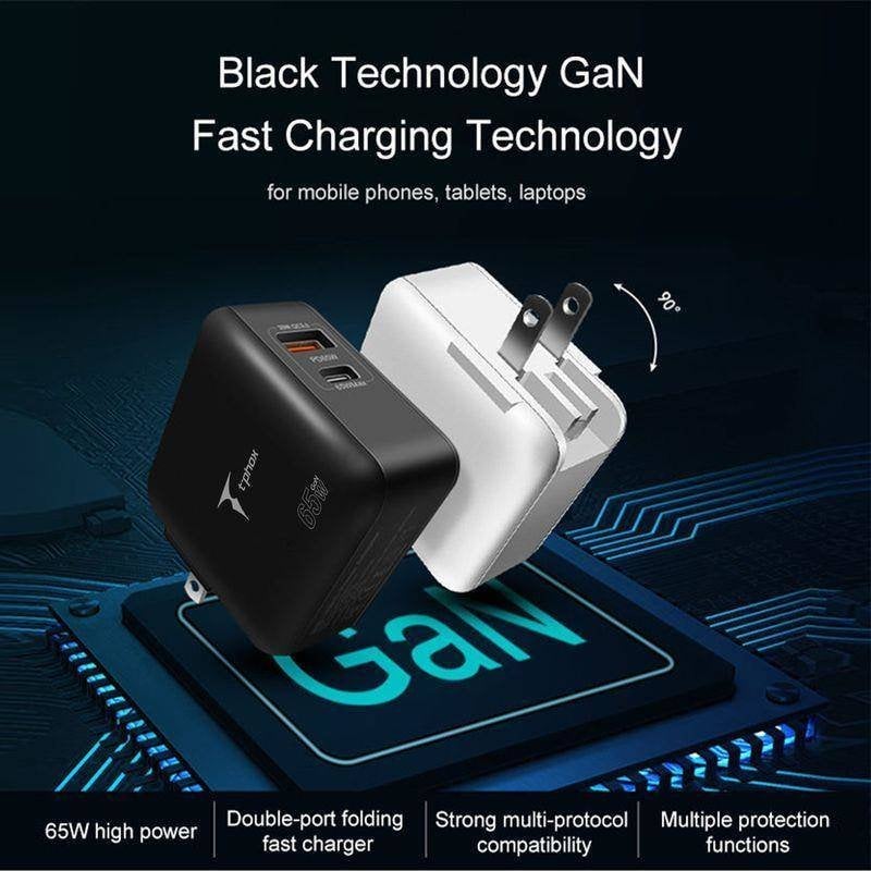 Karikues rrjeti T-Phox MEGA T-PP09 GaN PD, 65W, USB dhe USB C, i bardhë