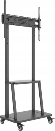 Stendë dyshemeje për TV Techly, 32-70", me raft, e zezë