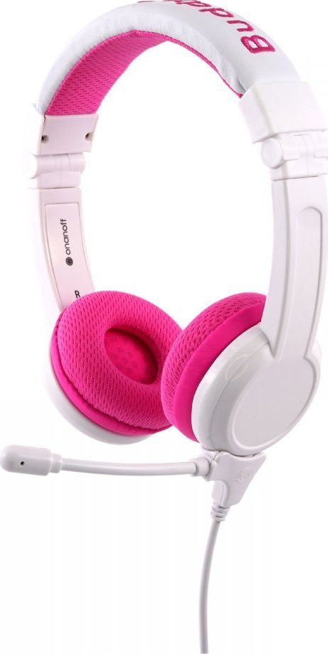 Kufje për fëmijë BuddyPhones School+, rozë