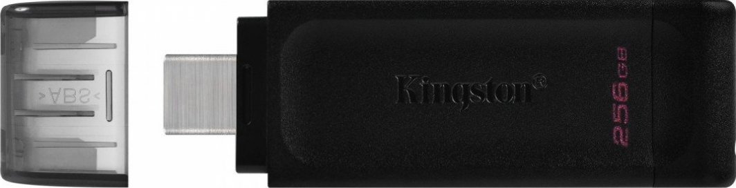USB C Kingston DT70, 256GB, e zezë
