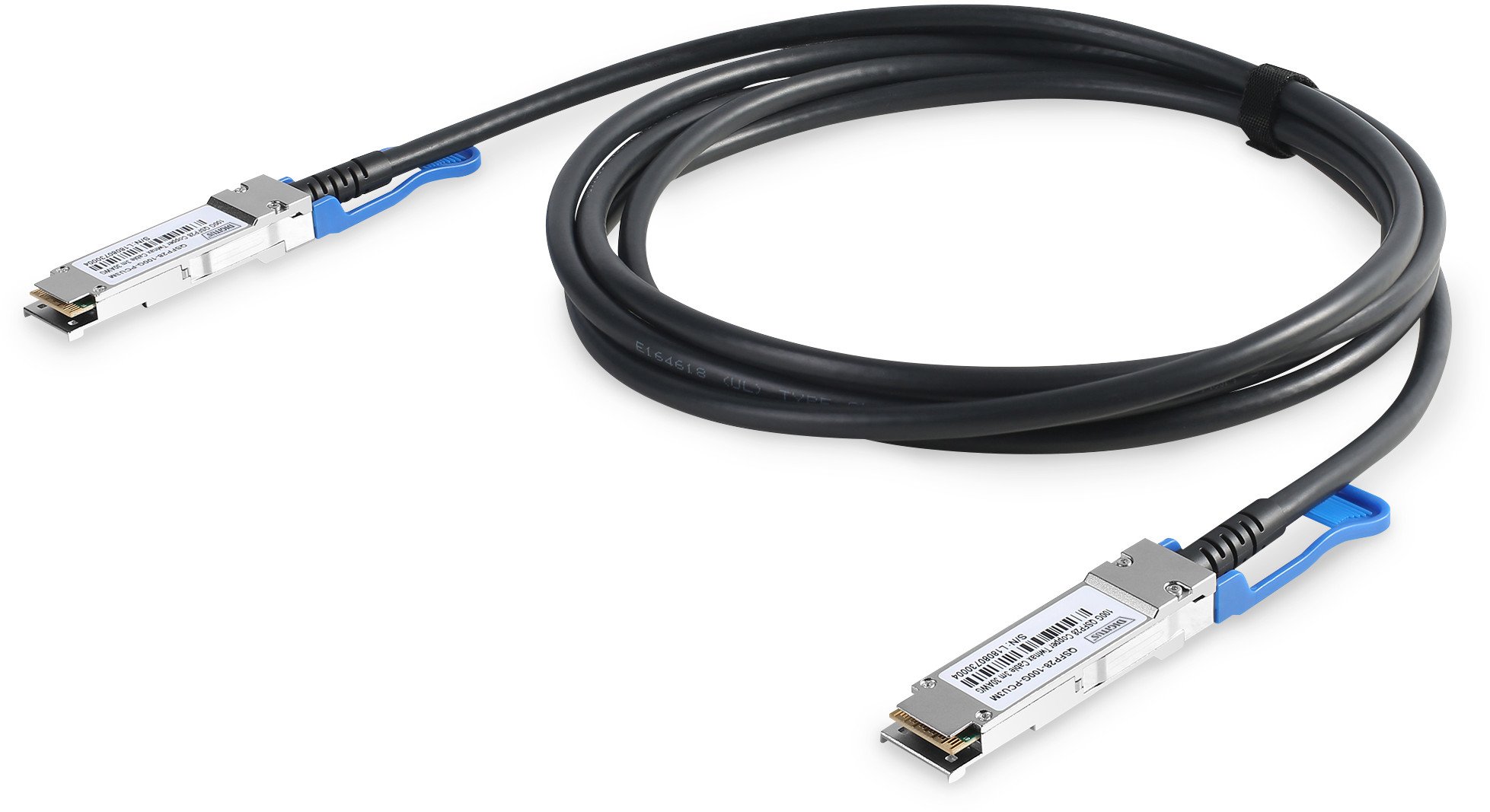 Kabllo DAC Digitus QSFP28 100G, 3m, bakër Twinax, e zezë