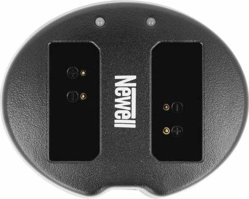 Karikues dykanalësh për kamera Newell SDC USB, për bateri Canon LP E10, i zi