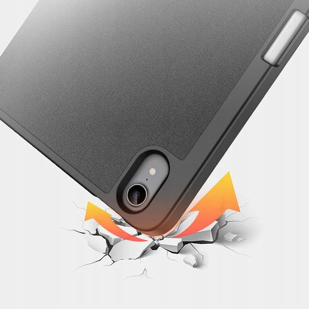 Mbulesë tablette DUX DUCIS Trifold, për iPad Pro 11 iPad Air 13 iPad Mini 6/7 iPad 10/11 2025, me mbajtëse stylus, Auto Sleep/Wake, gri