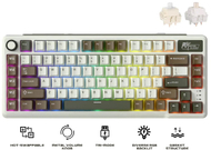 Tastierë mekanike RK ROYAL KLUDGE L75, tri mode, RGB, për gaming