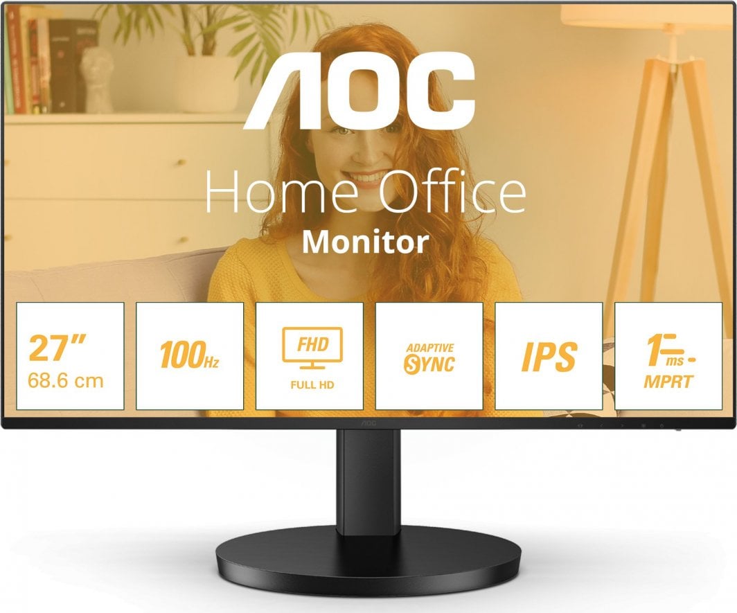 Monitor AOC 27B3HA2, 27", 1920 x 1080 (FullHD), 100 Hz, i zi
