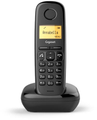Фиксен безжичен телефон Gigaset A270, DECT, екран со осветлување, црн