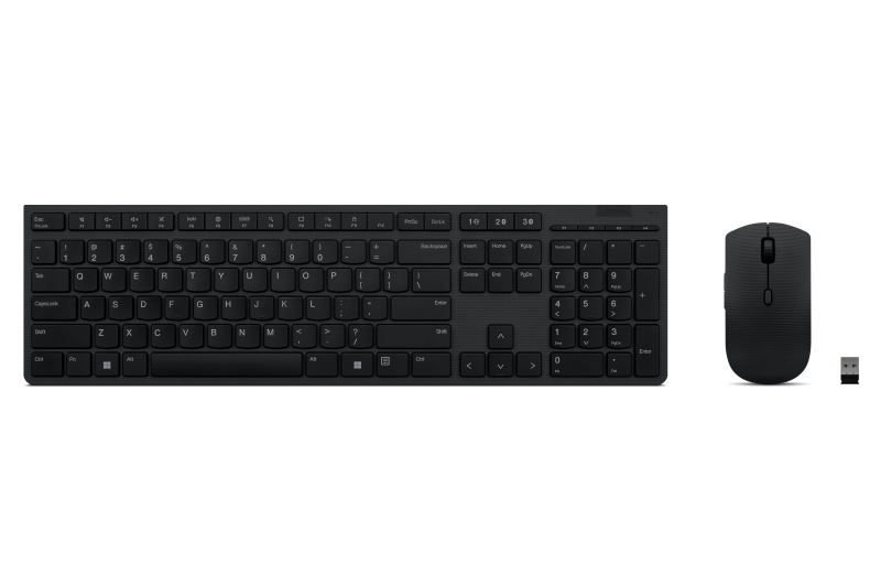 Set tastierë dhe maus Lenovo Professional Wireless Rechargeable Combo, USB, pa tela, gri