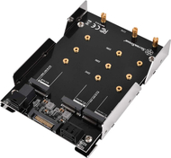 Adapter për SSD SilverStone SST-SDP12, baie 3.5", deri 3 SSD M.2, i zi