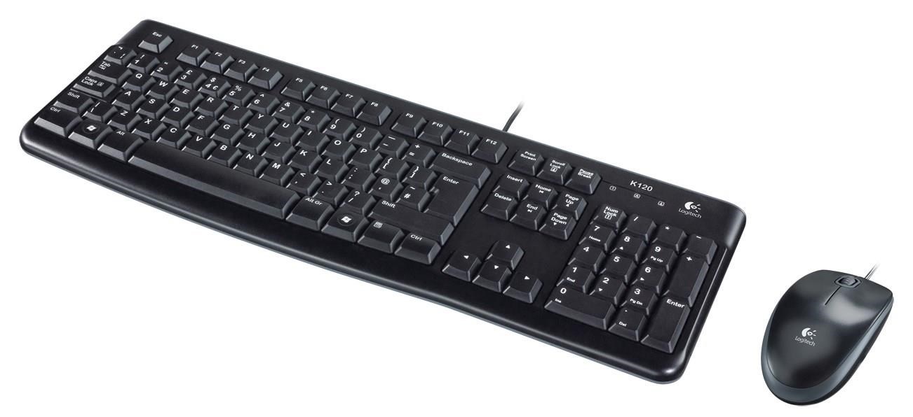 Set tastierë dhe maus Logitech MK120, USB, 1000 dpi, i zi