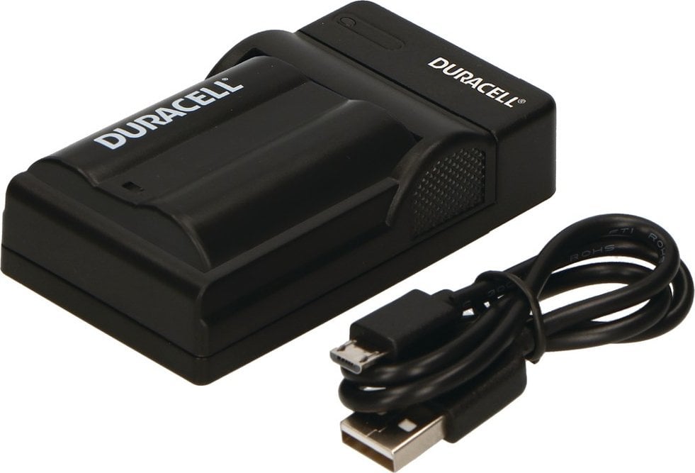 Karikues baterie për kamera Duracell DRN5922, USB, për Nikon EN-EL15, i zi