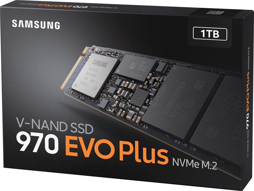SSD диск Samsung 970 EVO Plus, 1TB, M.2 2280 PCI-E x4 Gen3 NVMe