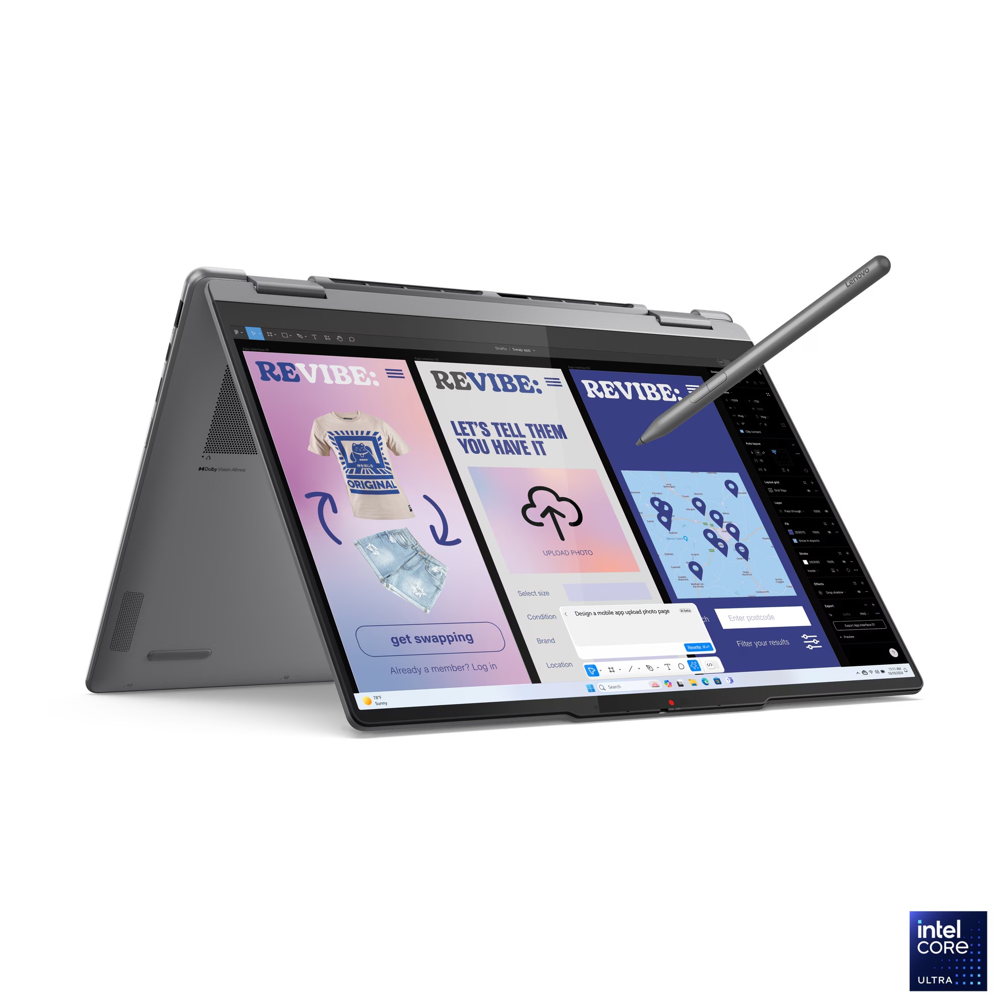 Laptop 2në1 Lenovo Yoga 7 14ILL10, Intel Core Ultra 7 256V, 14", 16GB RAM, 1TB SSD, Intel Arc 140V, i hirtë
