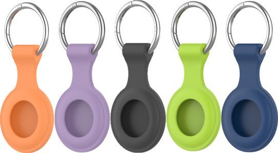 Mbajtëse siliconi për key finder 4smarts 466156, set me shumë copë, e zezë blu jeshile portokalli
