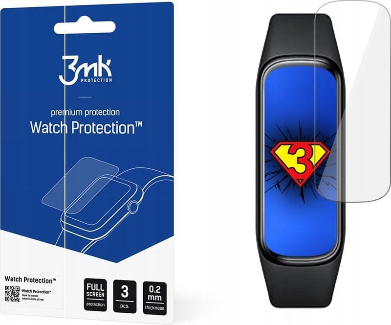 Film mbrojtës 3mk Watch Protection Hydrogel për Samsung Galaxy Fit 3, set 3 copë, transparend