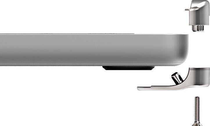 Adapter sigurie Compulocks Ledge Lock për MacBook Pro 14" M1 M2 M3, pa ngjitës, i argjendtë