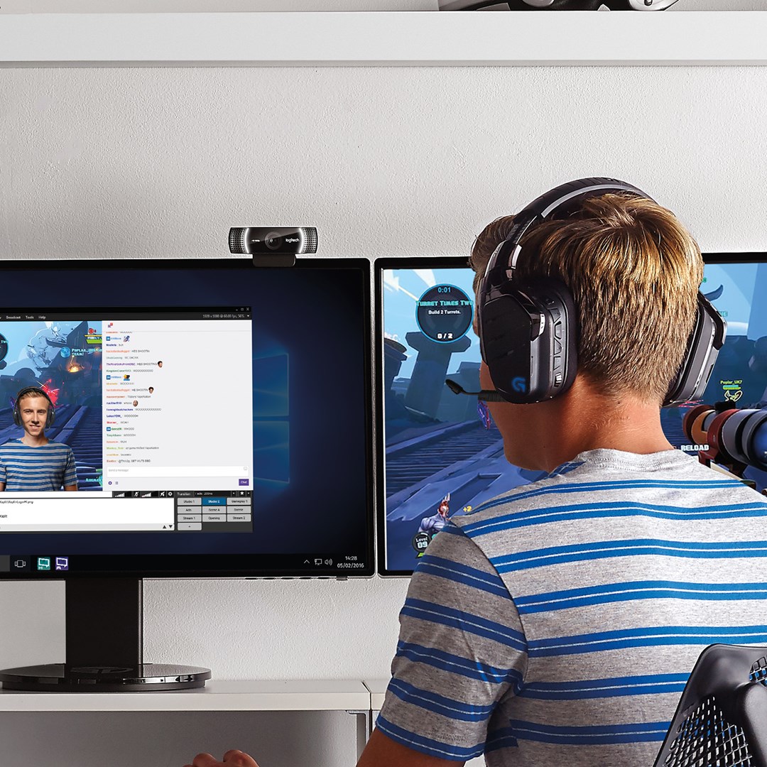 Kamerë Logitech C922, 1080p 60FPS, Auto-focus, e zezë