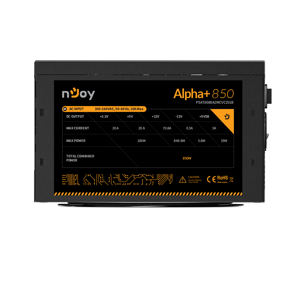 Furnizues I rrymës nJoy Alpha+ 850 - 850W - 80 PLUS Gold