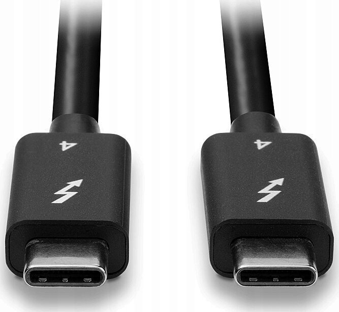 Kabllo USB C Lindy Thunderbolt 4, 1m, 40 Gb/s, e zezë