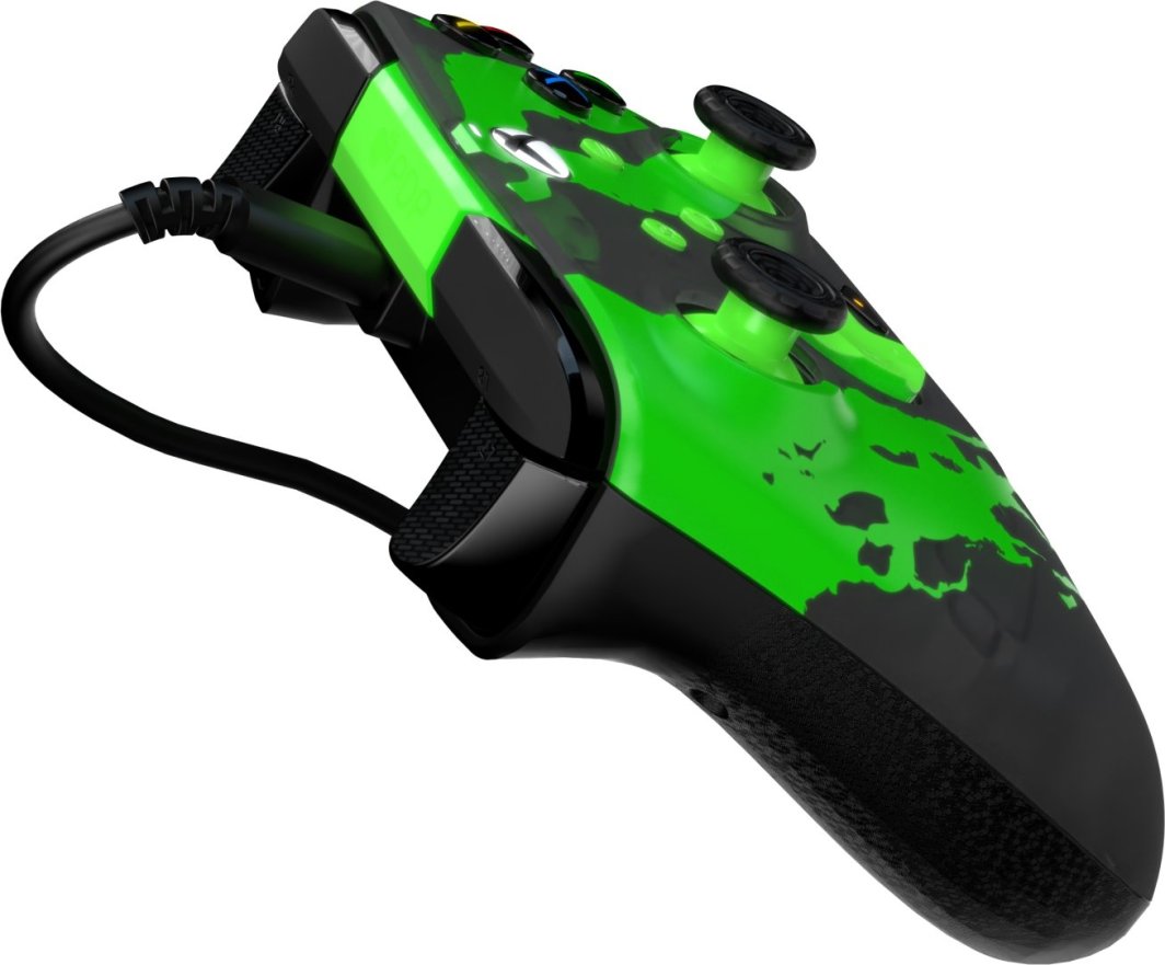 Kontroller PDP XS Rematch, me kabllo, i zi / i gjelbër