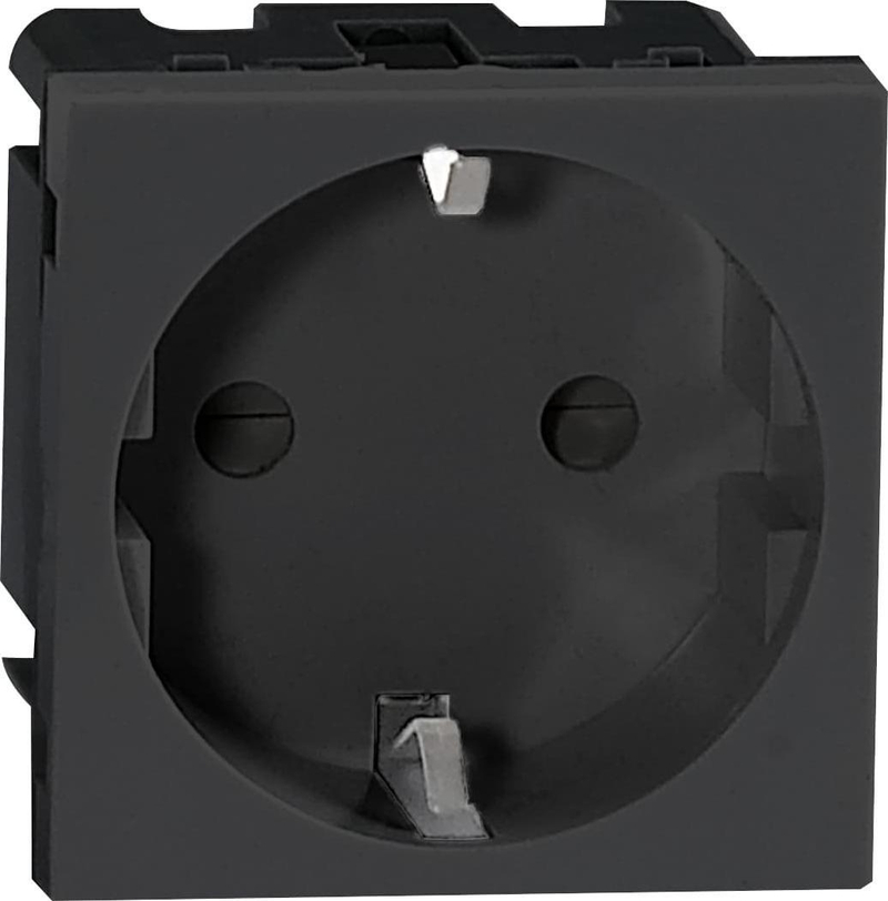 Prizë modulare Orno NOEN GS, 45x45mm, 16A 250V, e zezë
