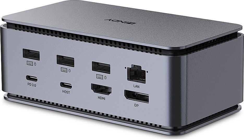 Docking station Lindy DST-PRO Thunderbolt 4, USB4, 100W, anthracite