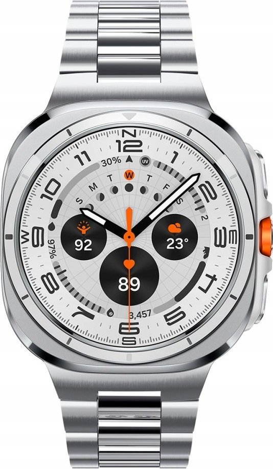 Rrip ore Spigen Modern Fit Band për Samsung Galaxy Watch Ultra 47mm, çelik inox, argjendtë