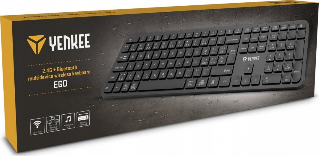 Tastierë Yenkee, wireless, e zezë