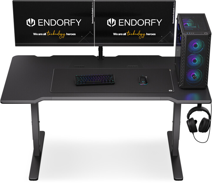 Tavolinë Endorfy Atlas L, e zezë