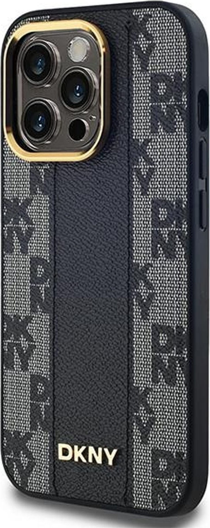 Mbështjellës DKNY DKHMP14LPCPVSLK për iPhone 14 Pro 6.1", hardcase lëkurë, MagSafe, i zi